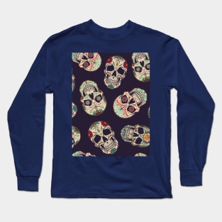 Vintage Voodoo Skull Magic Skulls Haiti Long Sleeve T-Shirt